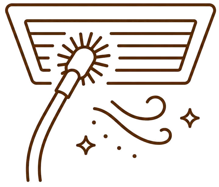 Air vent cleaning service icon for improved airflow in Richmond TX