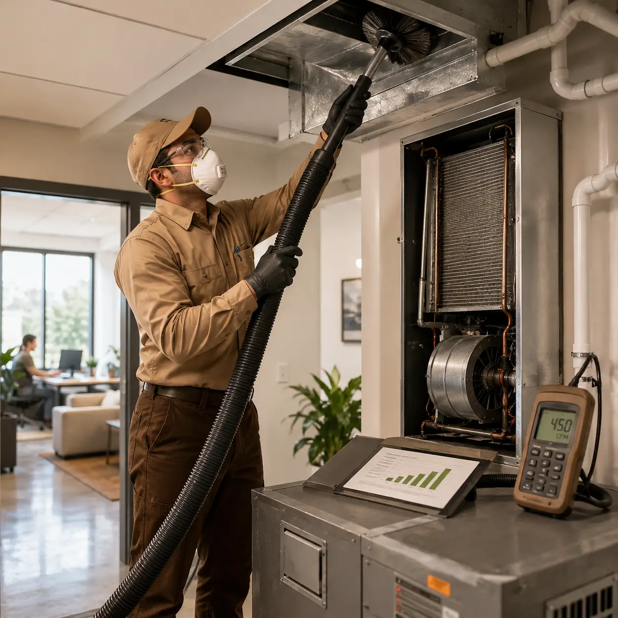 Clean air vents after professional air vent cleaning in Richmond TX
