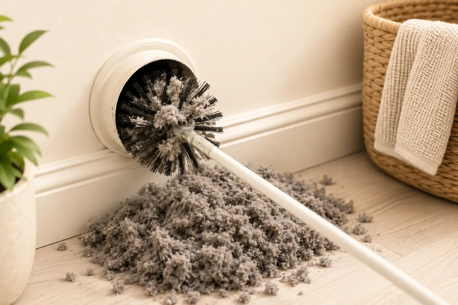 Professional dryer vent cleaning service for lint removal and fire prevention in Richmond TX