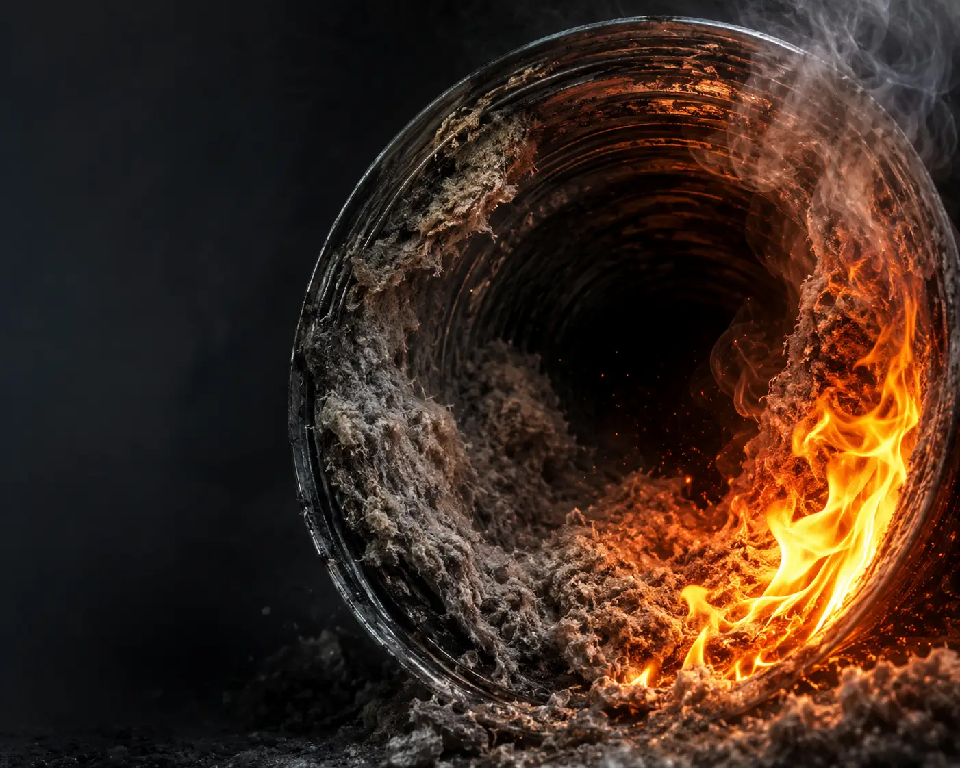 Dryer vent lint buildup inspection and fire hazard cleaning service in Richmond TX