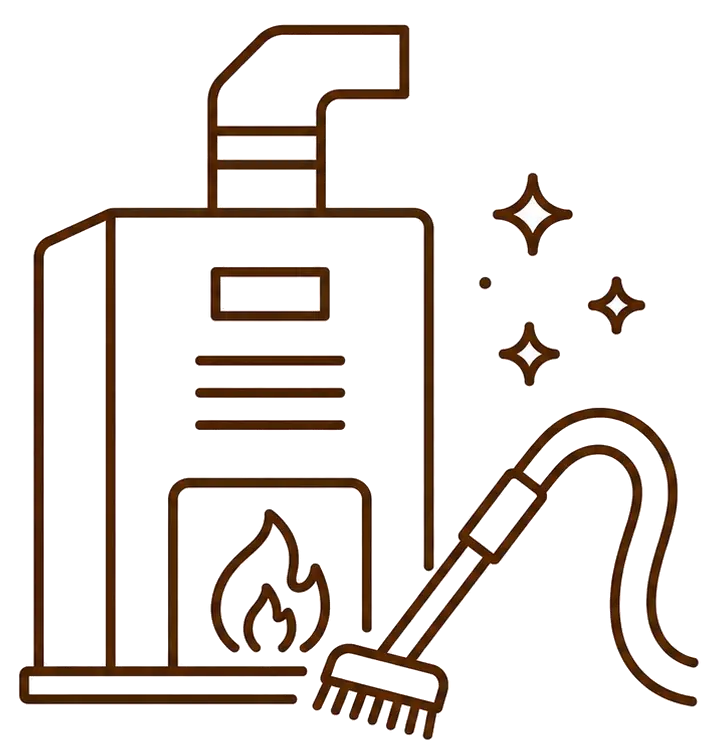 Furnace cleaning service icon for heating system care in Richmond TX