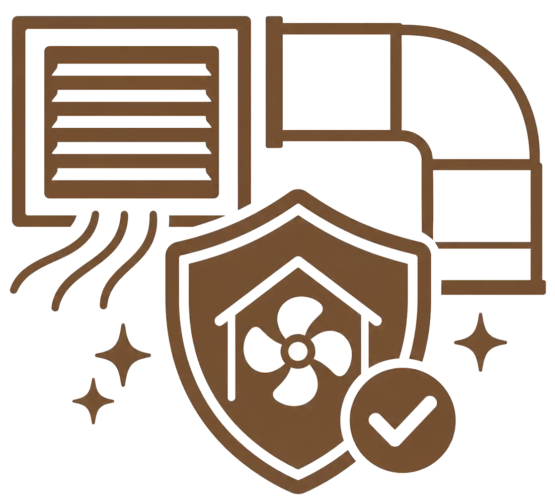 Vent and HVAC care icon for grilles returns and blower cleaning